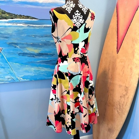 🌺David Meister, Amazing Flower Power Dress, Gorgeous Colors & Design, 8 - Picture 2 of 11